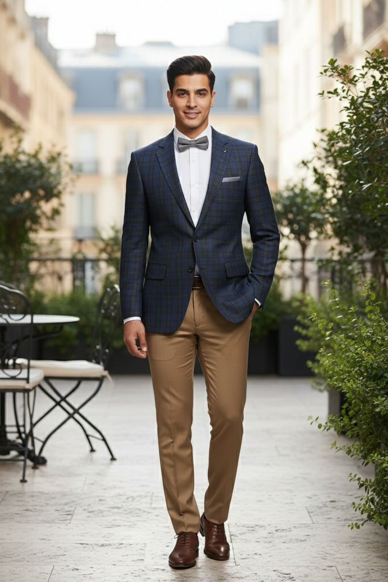 black dress pants with blue jacket Blazer Outfits For Men (237 ideas & outfits) while deep pockets give you a place to stash your essentials Navy Double-Breasted Blazer, Navy Turtleneck,