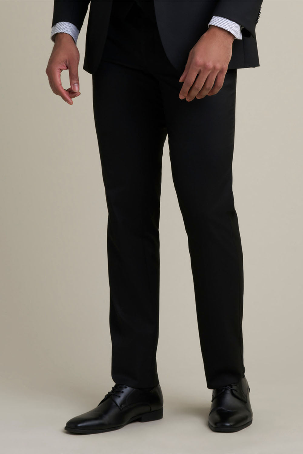 "Mayfair" Black Luxury Stretch Blend Suit Pants "Mayfair" Black Luxury Stretch Blend Suit Pants