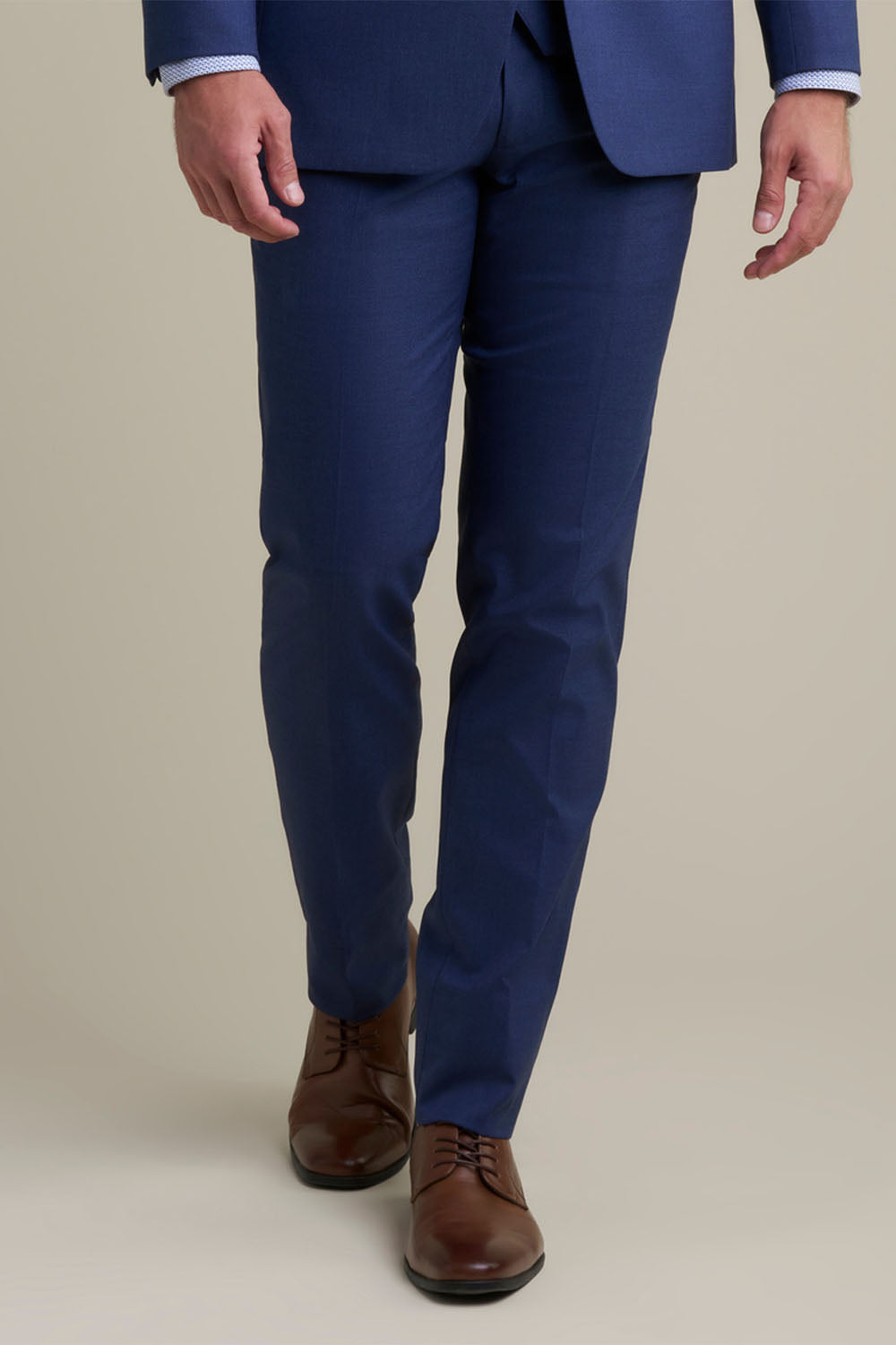 Mayfair Blue Luxury Stretch Blend Suit Pants - 40 / Regular / Slim Mayfair Blue Luxury Stretch Blend Suit Pants - 40 / Regular / Slim