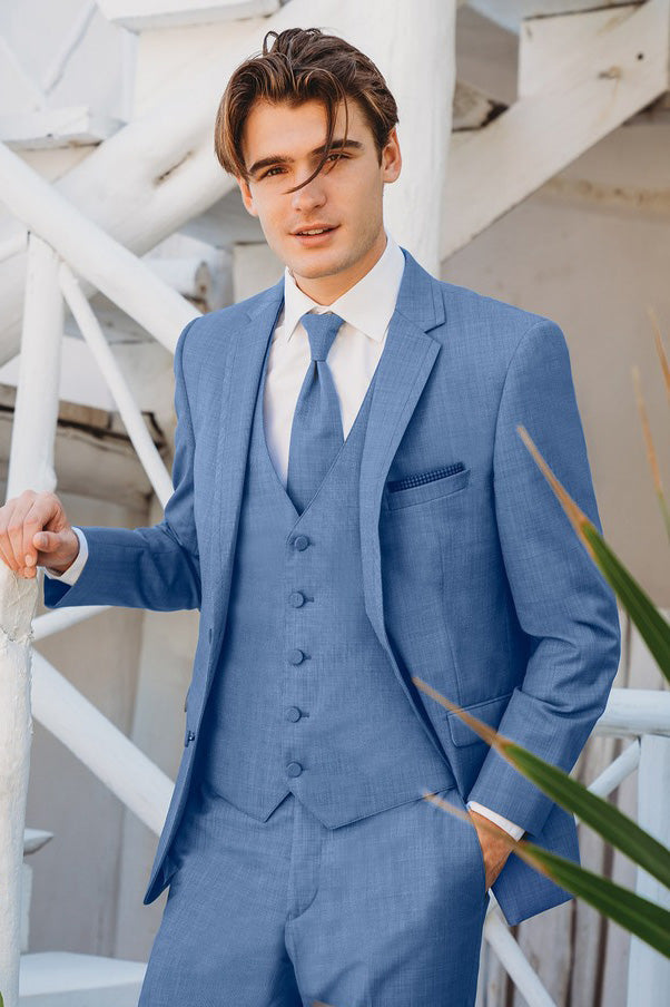 blue dress vest mens Brunswick Cornflower Suit Vest