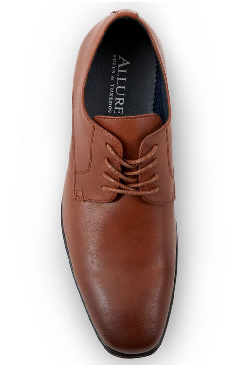 Allure Oxford Cognac Leather Tuxedo Shoes - 11.5 / Medium (D) Allure Oxford Cognac Leather Tuxedo Shoes - 11.5 / Medium (D)
