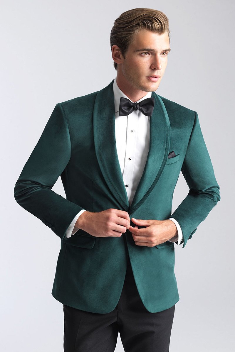 Allure Men Venice Emerald Green Velvet Dinner Jacket (Separates) 52L Slim Allure Men Venice Emerald Green Velvet Dinner Jacket (Separates) 52L Slim