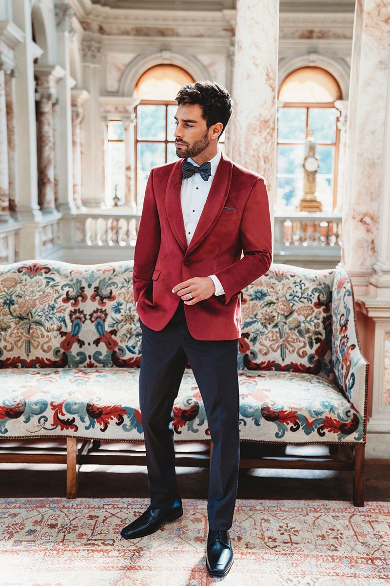 Burgundy Dressy Evening Jacket Venice