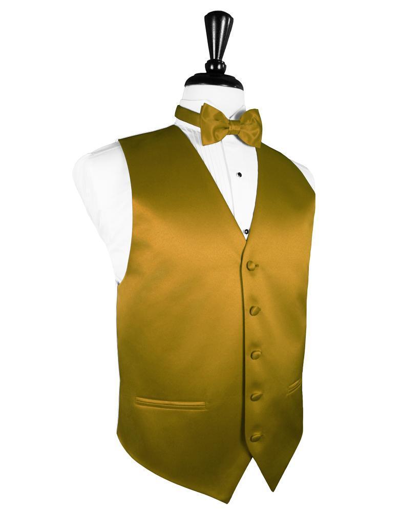 gold dress vest Gold Paisley Vest and Tie Set