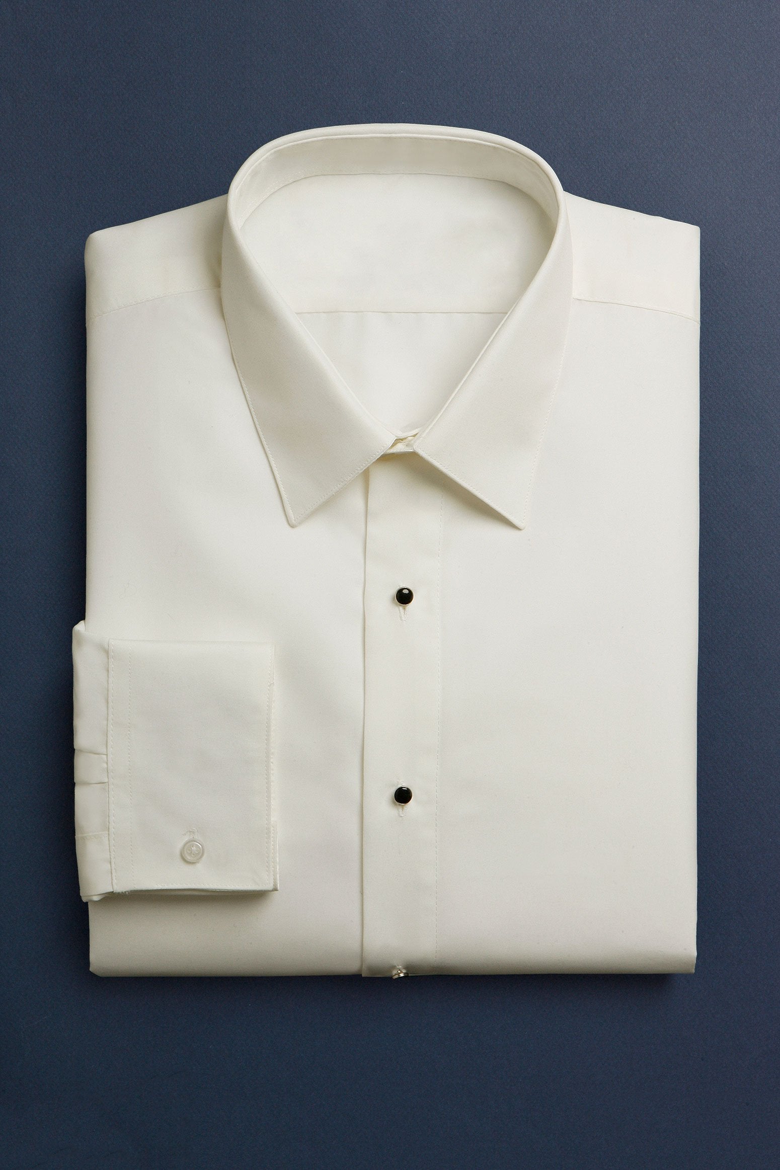 men ivory dress shirt Classic Collection Como Ivory Laydown Tuxedo Shirt 5XL 38-39