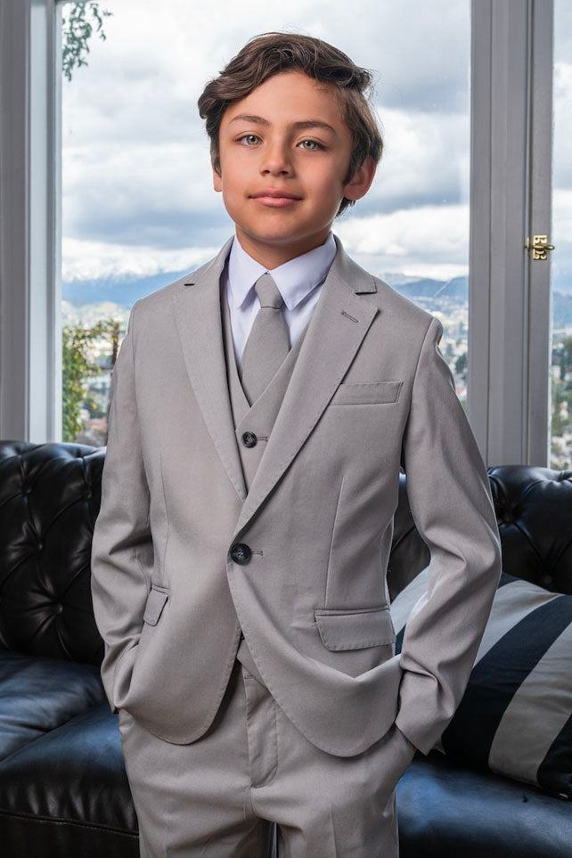 Ramses Kids Desert Fox Grey Suit 5-Piece Set - 3 Boys