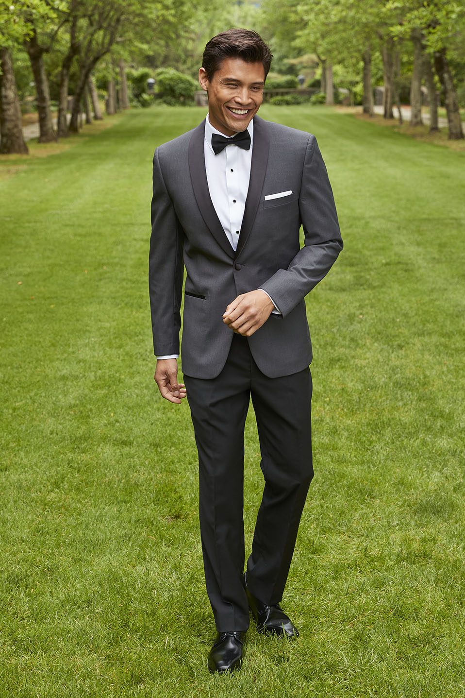 Couture 1910 Arlo Charcoal Tuxedo Jacket (Separates) 40L Slim