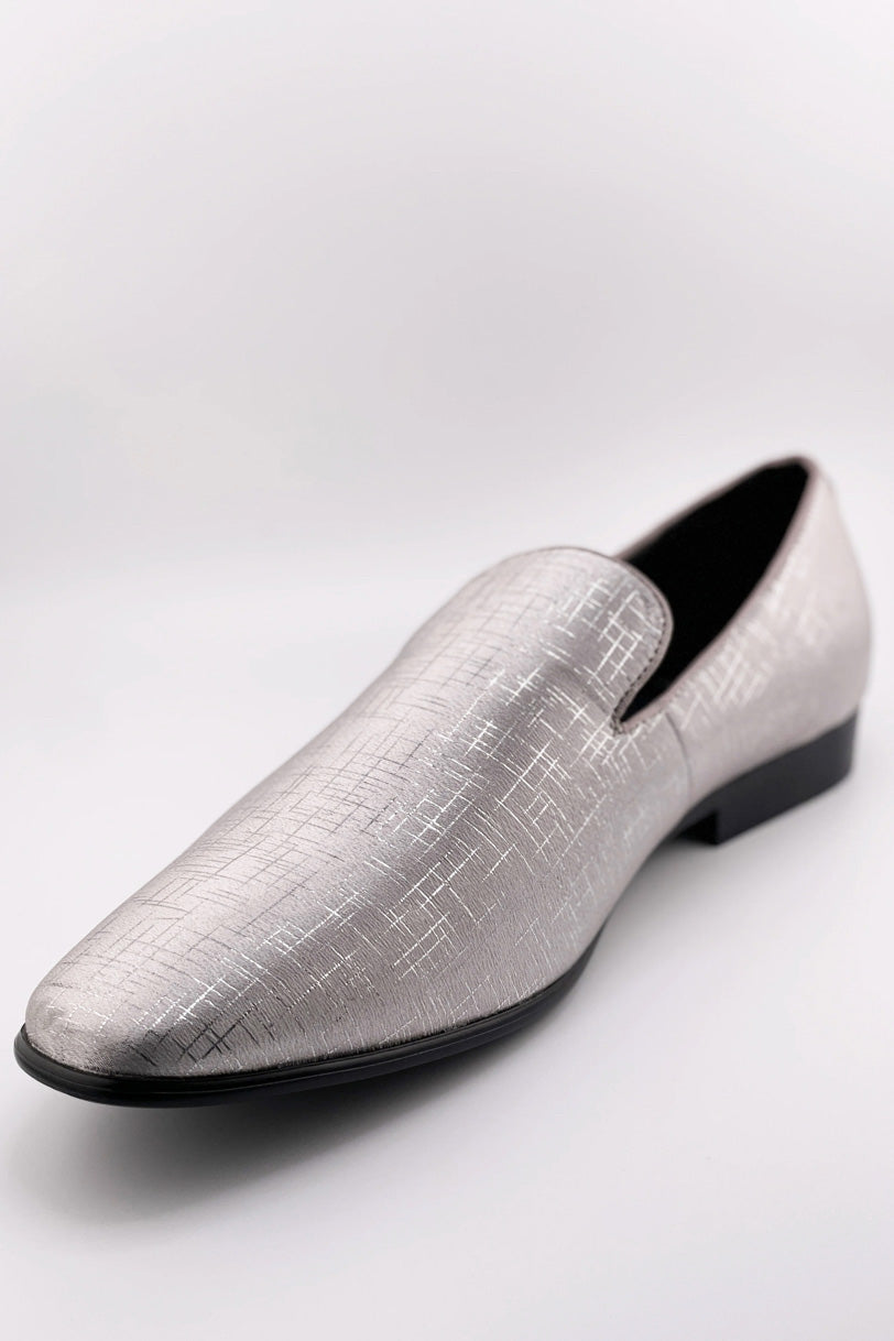 silver dress shoes for prom BRAVO Men Dress Shoe PROM-2 Loafer Shoe for Prom & Wedding SILVER
