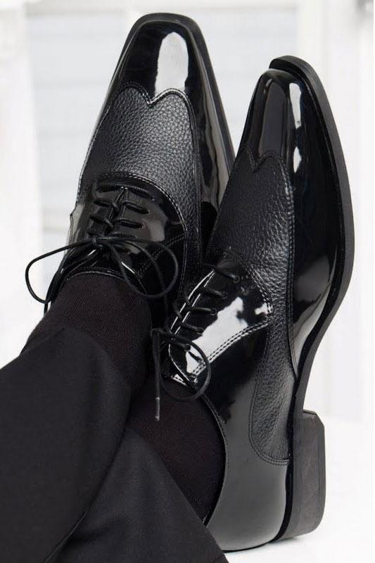 Manhattan Black Frederico Leone Tuxedo Shoes - 13 / Medium (D) Manhattan Black Frederico Leone Tuxedo Shoes - 13 / Medium (D)