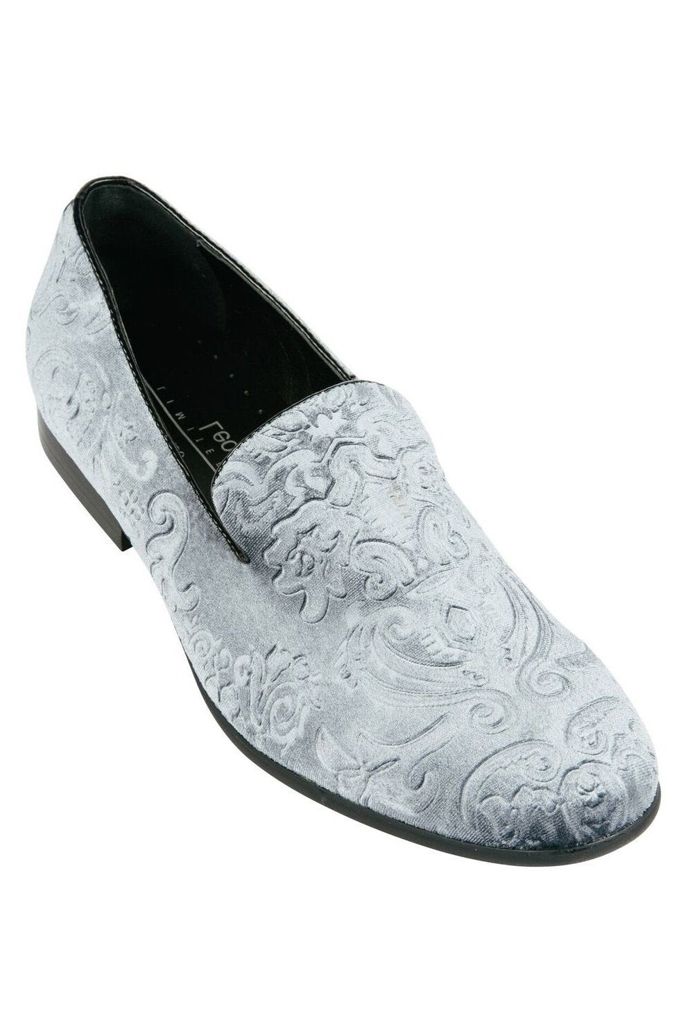 Marcel Silver Velvet Frederico Leone Tuxedo Shoes - 9.5 / Medium (D) Marcel Silver Velvet Frederico Leone Tuxedo Shoes - 9.5 / Medium (D)