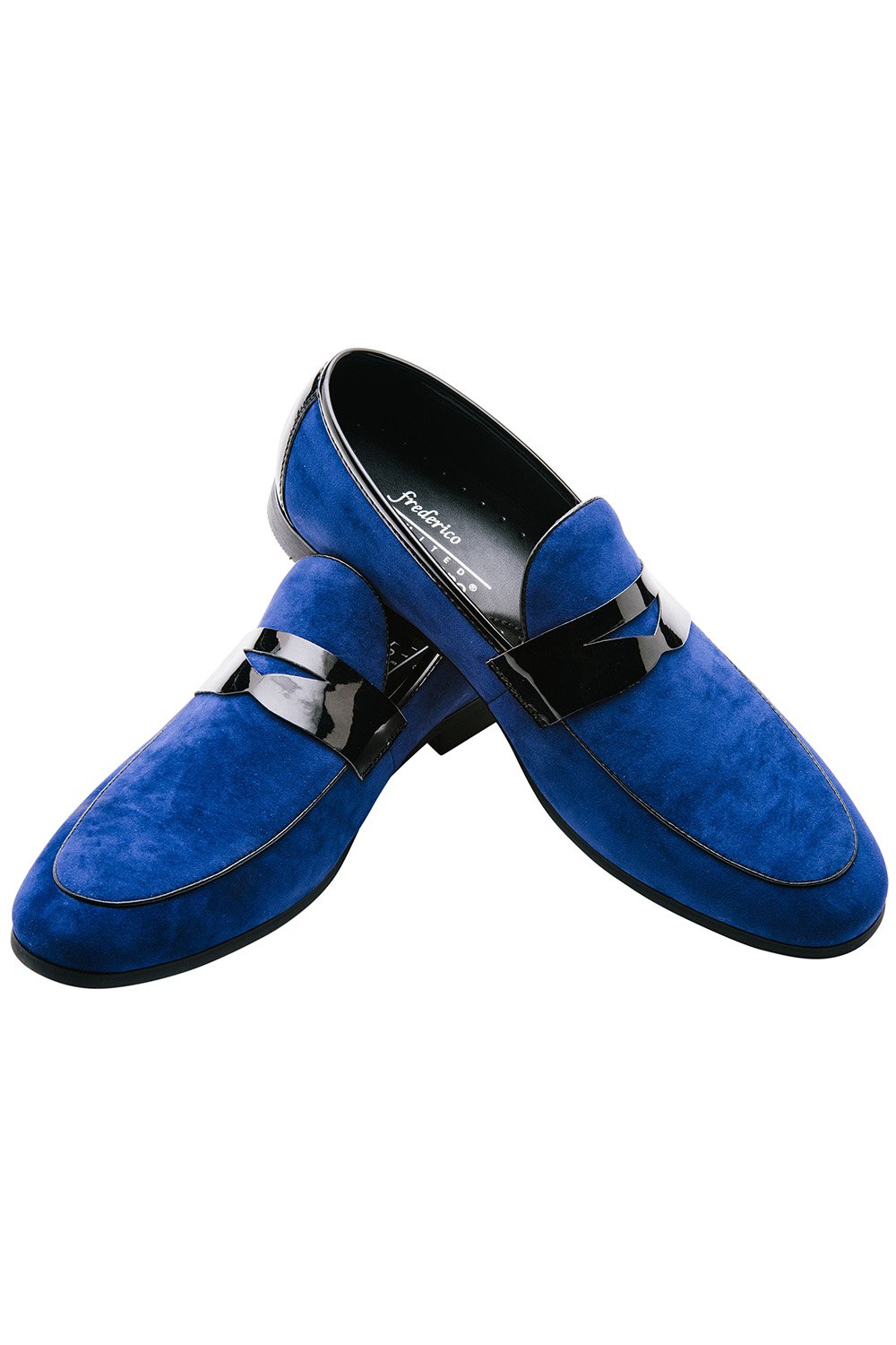 Frederico Leone New Yorker Blue Suede Frederico Leone Tuxedo Shoes 8.5 Medium (D)