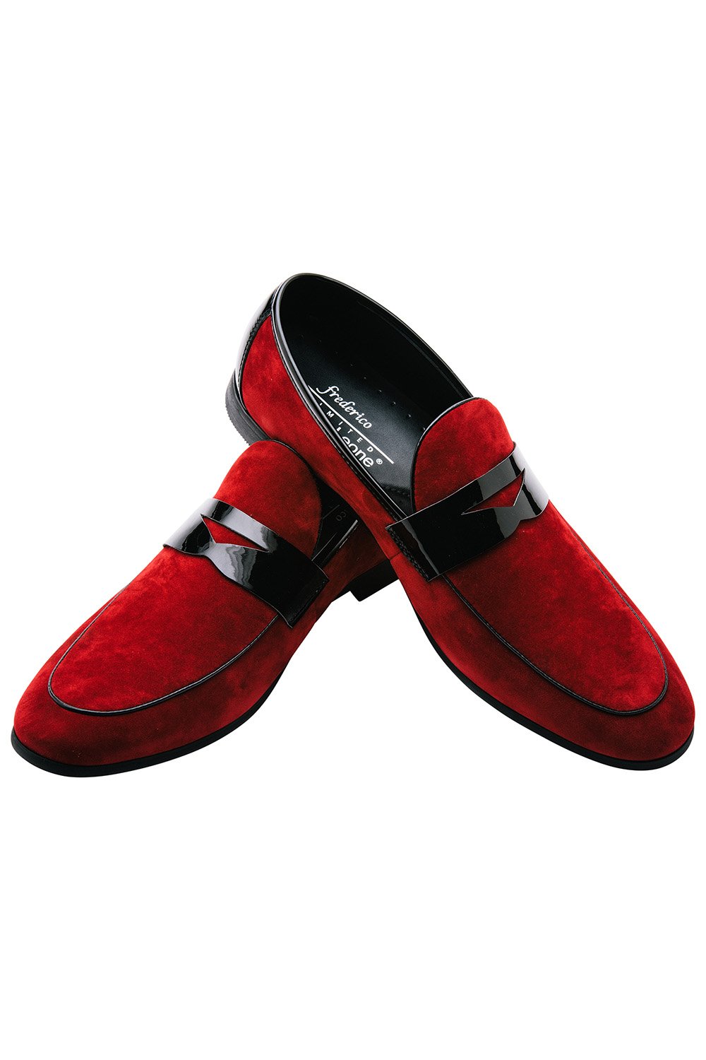 red suede dress shoes King Red Suede Tuxedo Shoes