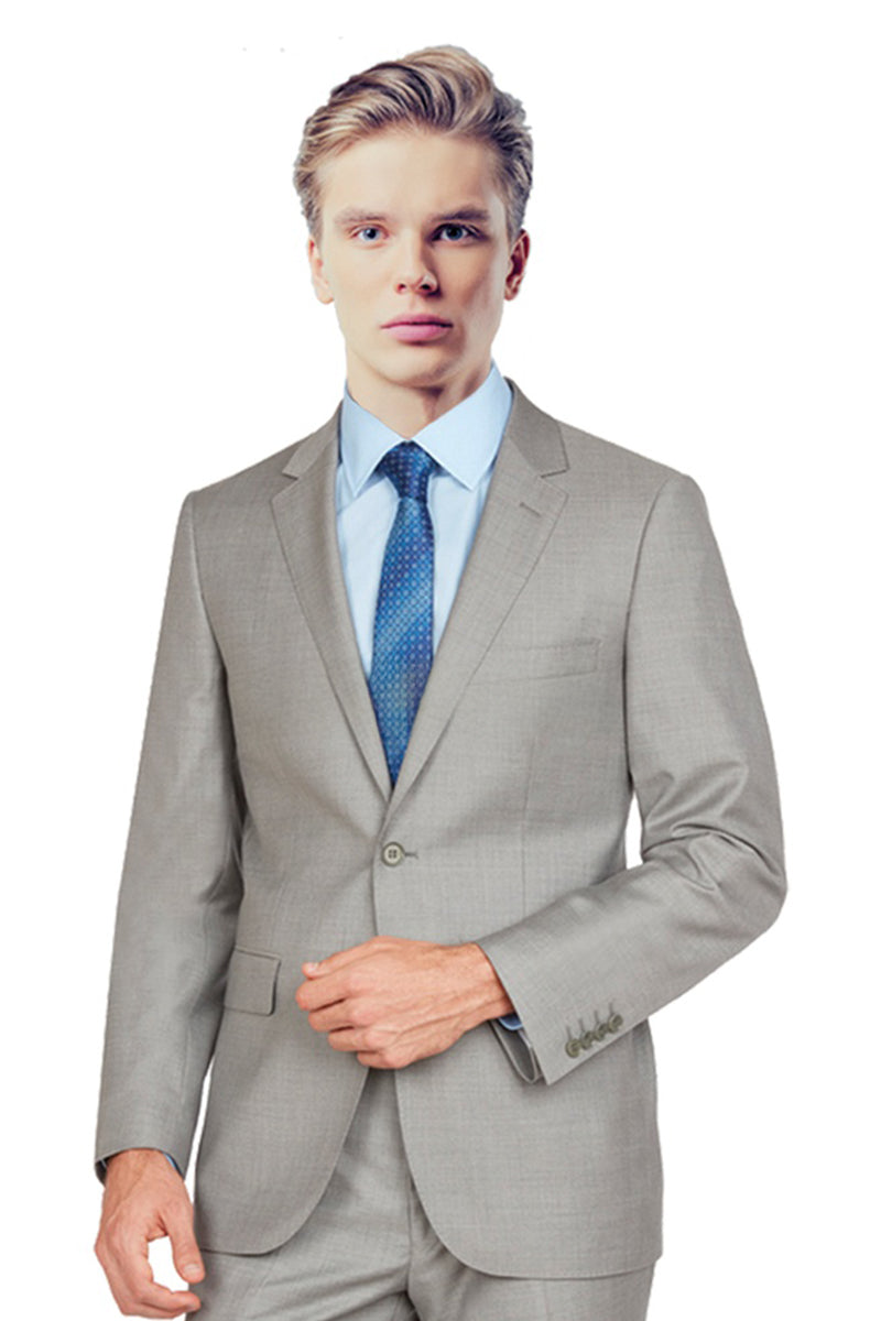Enzo Solid Light Grey Suit 42R Modern Enzo Solid Light Grey Suit 42R Modern