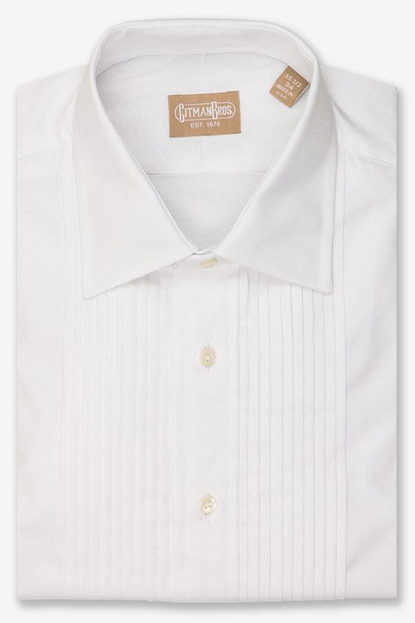 Gitman Oliver White Pleated Laydown Tuxedo Shirt 17.5 33 Gitman Oliver White Pleated Laydown Tuxedo Shirt 17.5 33