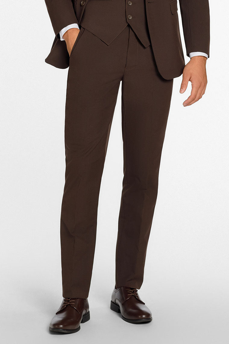 mens chocolate brown dress pants Metro Luxury Blend Suit Mark of Distinction Waistband Color:BABY BLUE extended:286837 Beach Club Taormina |