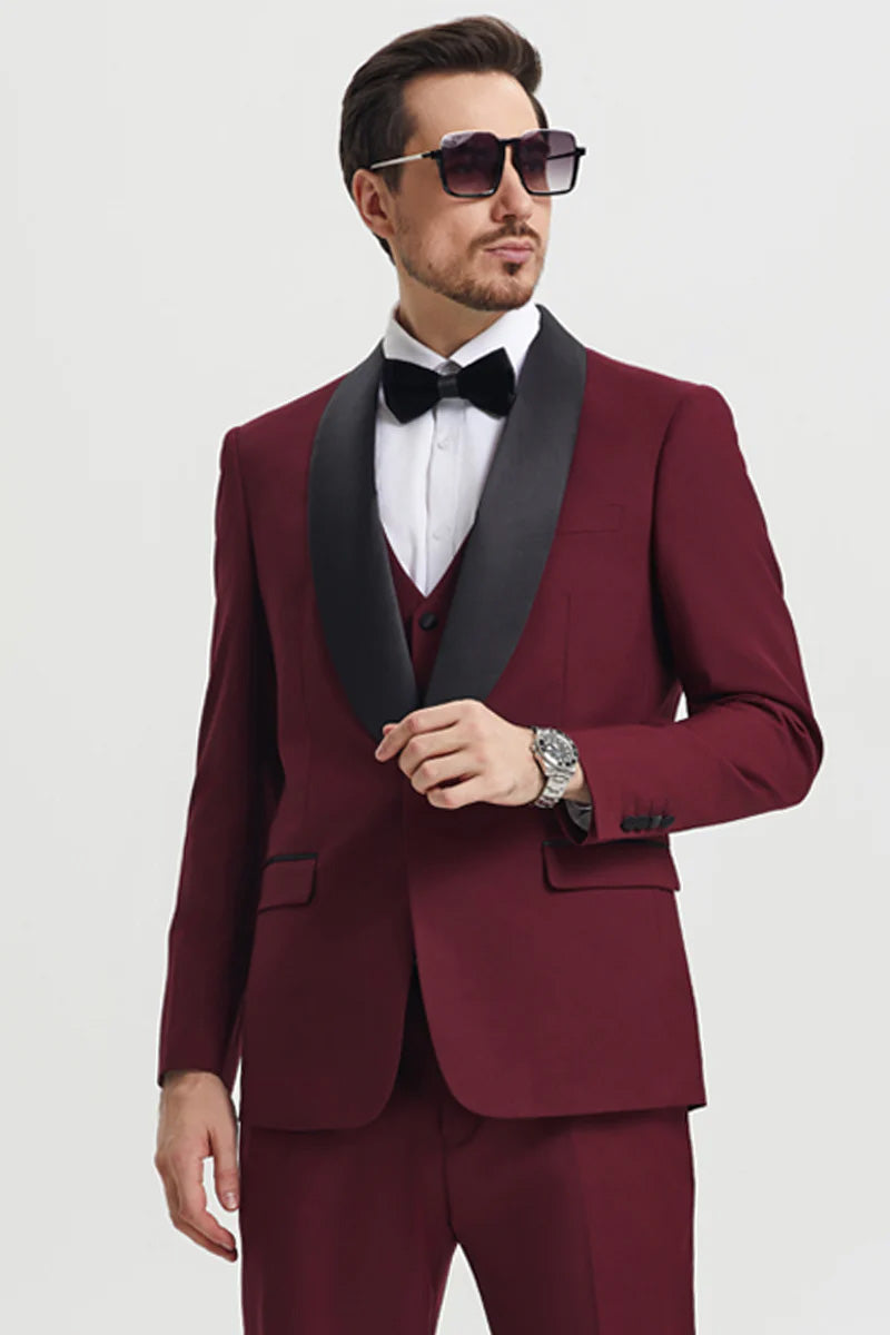 Wynn Indigo ~ Bright Blue 1-Button Shawl Tuxedo