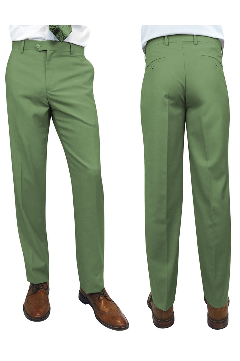 Denali Apple Green Super 150's Wool Dress Pants - 42 / Slim Denali Apple Green Super 150's Wool Dress Pants - 42 / Slim