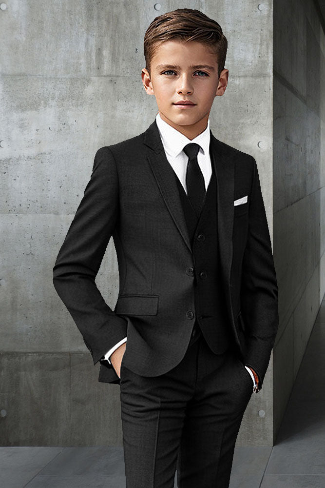 where to shop for homecoming dresses Statement Elliot Kids Black 5-Piece Suit 8 Boys