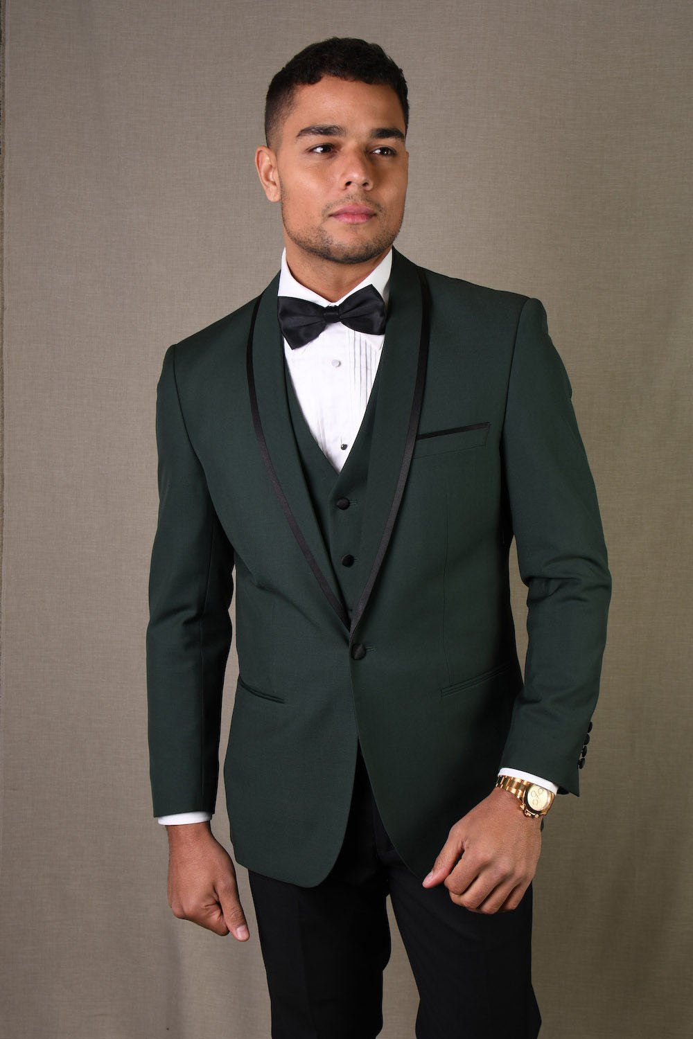 Statement Genova Hunter Green 1-Button Shawl Tuxedo (4-Piece Set) 36R Modern Statement Genova Hunter Green 1-Button Shawl Tuxedo (4-Piece Set) 36R Modern