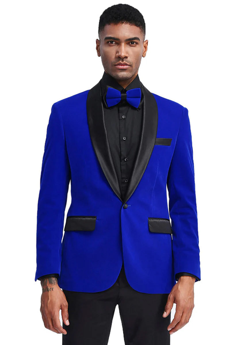 Royale Royal Blue Velvet Tuxedo Jacket (Separates)