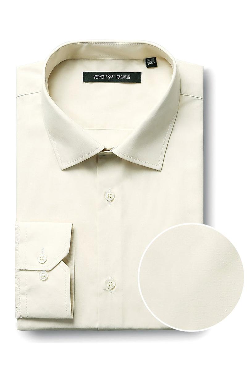 "Icon" Ivory Laydown Cotton Blend Dress Shirt "Icon" Ivory Laydown Cotton Blend Dress Shirt