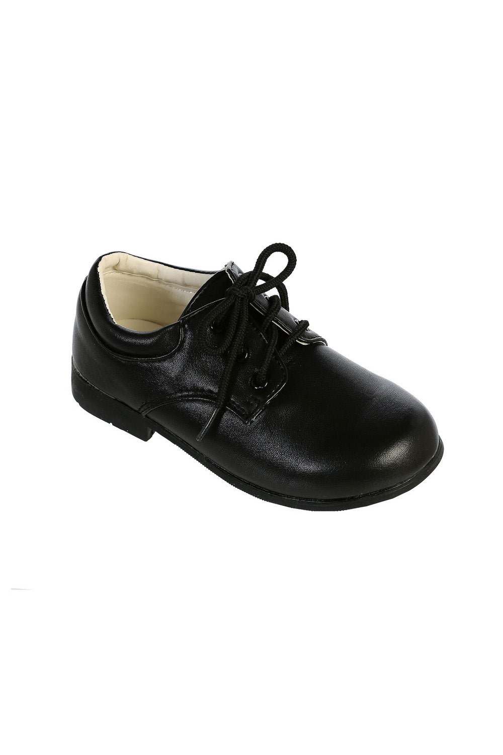 blue dress for baby girl Tip Top Vista Kids Black Matte Round Toe Lace Up Shoes 6T