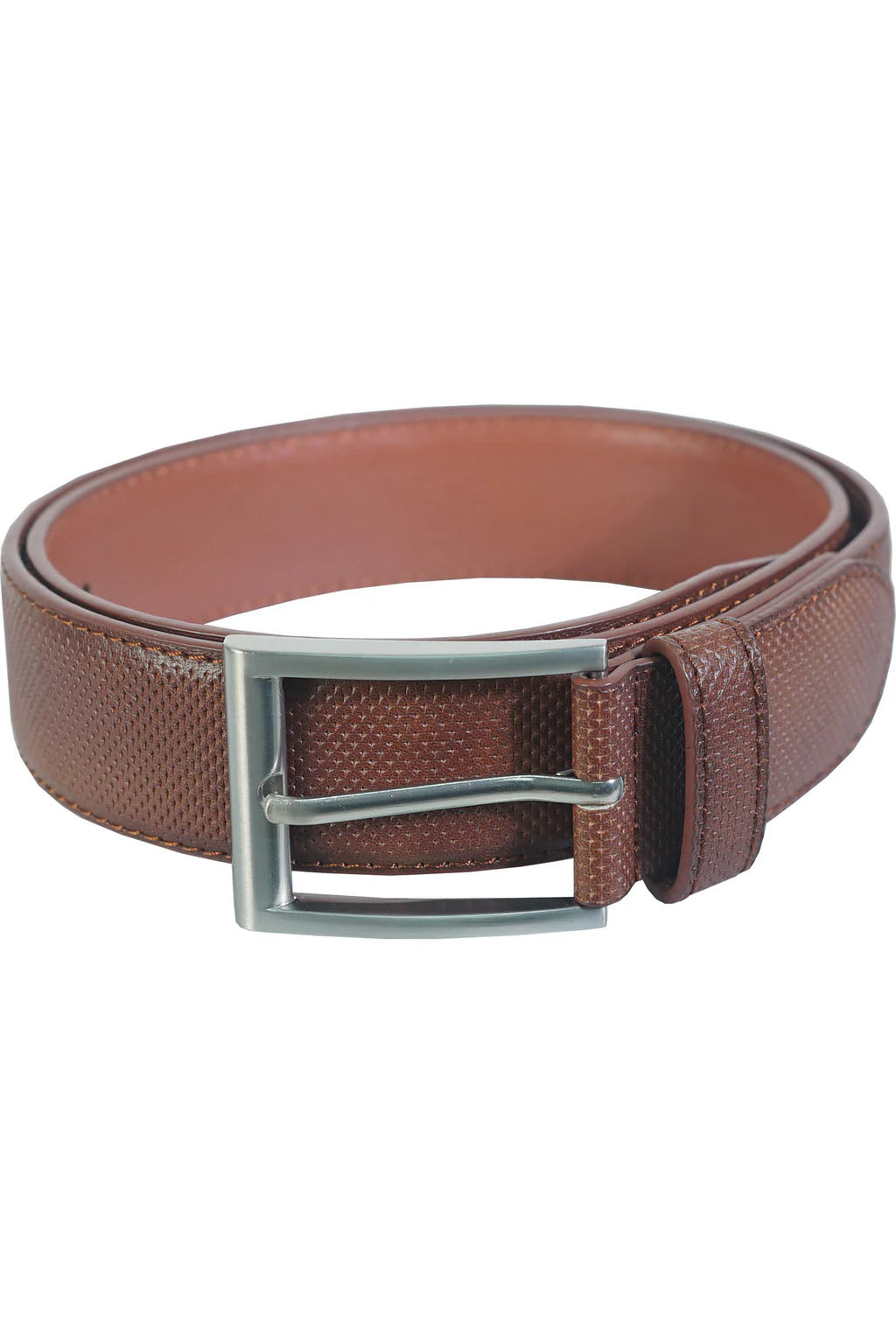 Cognac Debossed Dress Belt - 42" (waist 40" - 44") Cognac Debossed Dress Belt - 42" (waist 40" - 44")