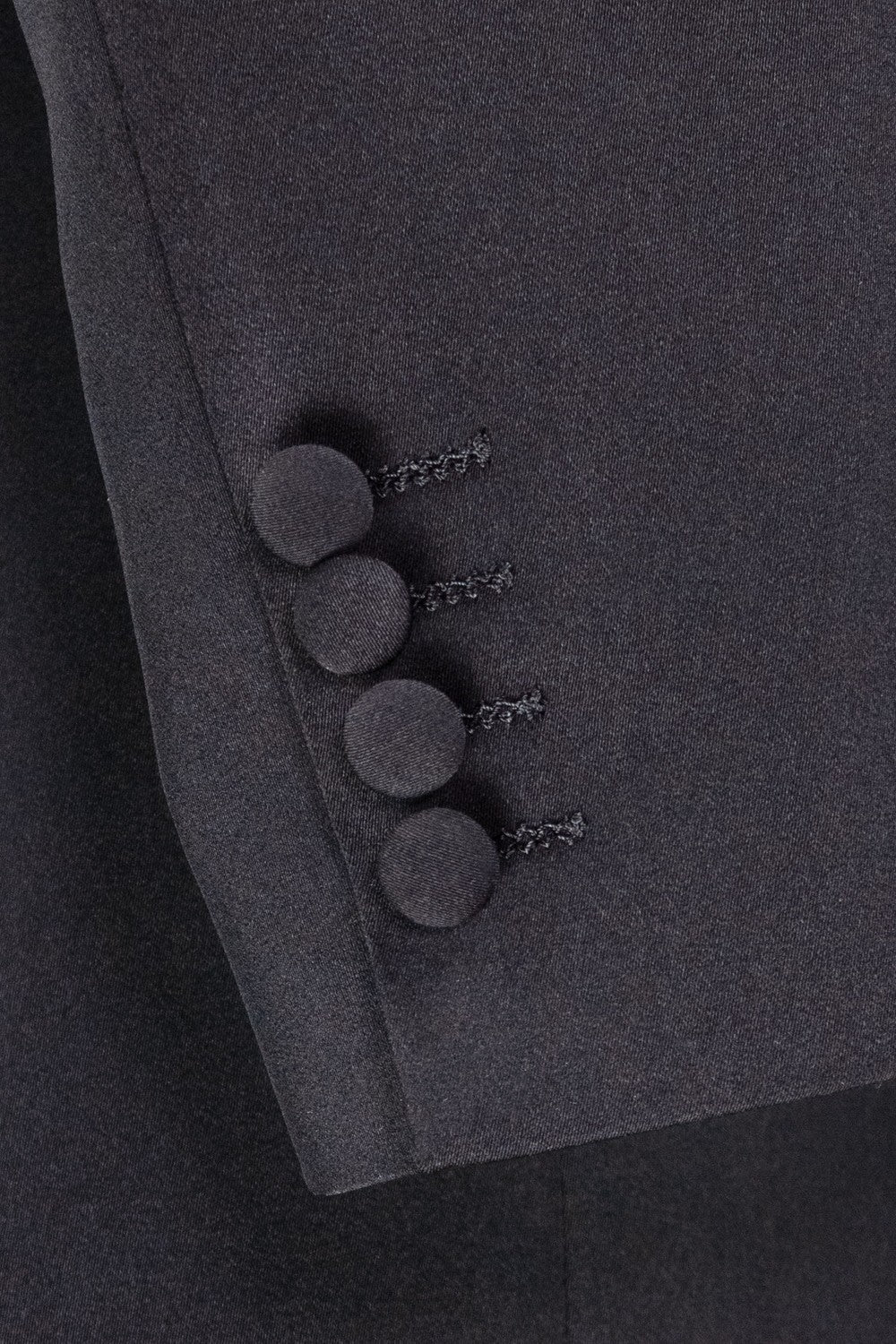 "Mandarin" Black 5-Button Suit (2-Piece Set)