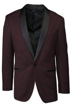 Load image into Gallery viewer, BT Collection Burgundy Pindot Tuxedo Jacket (Separates)