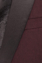 Load image into Gallery viewer, BT Collection Burgundy Pindot Tuxedo Jacket (Separates)