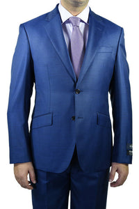 Berragamo Berragamo "Reda" New Blue Sharkskin Slim Fit Suit
