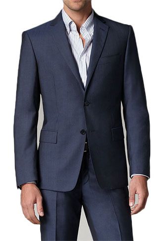navy suit dress shirt color Emilio Ciro Solid Navy Suit (2-Piece Set) 38R Slim