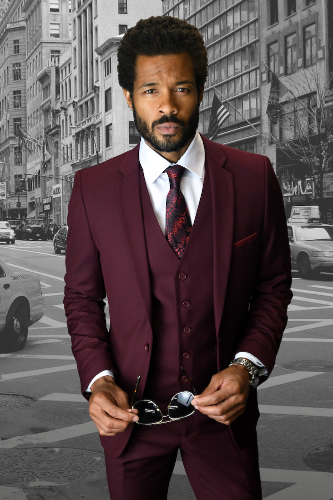 Brown Dark Grey Suit Burgundy Shoes How To Match Your Suit With