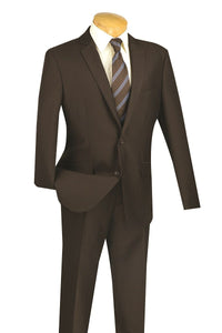 Vinci Vinci "Angelo" Brown Slim Fit Suit