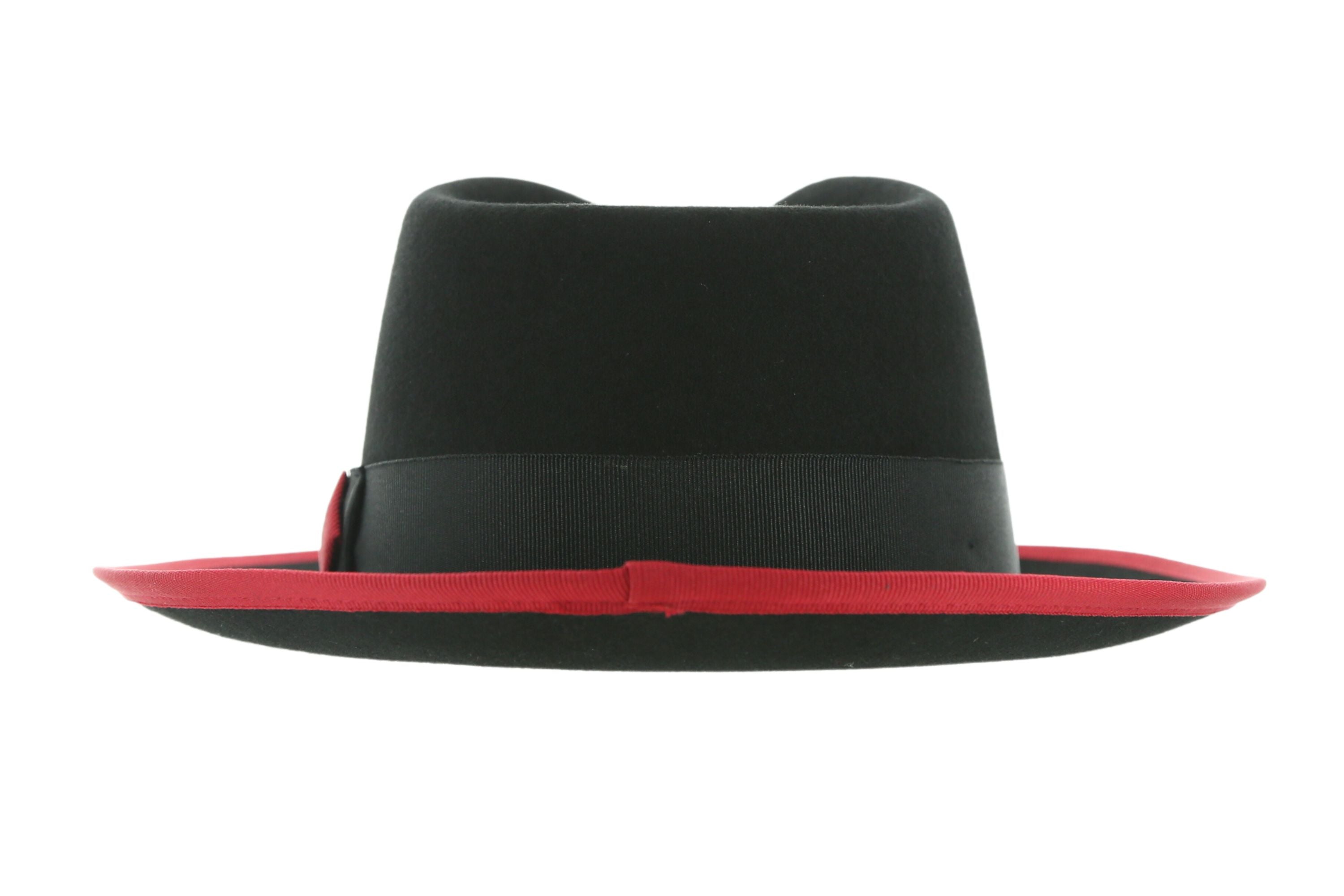 Black & Red Jacob Trilby Crushable Hat