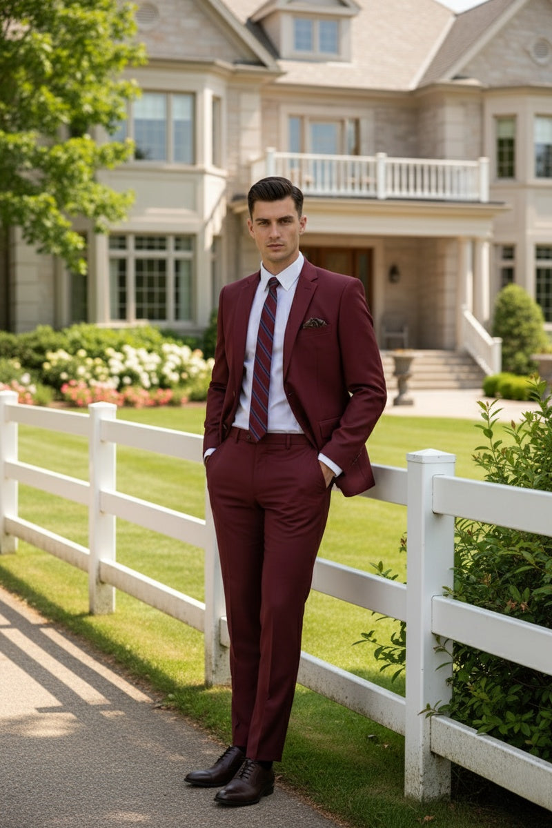"Versafit" Burgundy Suit (2-Piece Set)