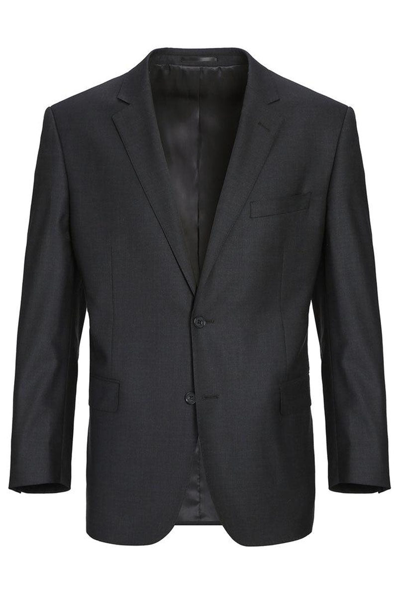 Dark Grey Solid 2-Button Notch Suit (2-Piece Set)