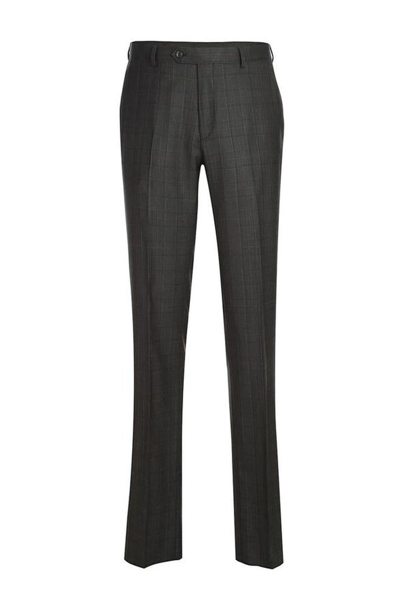Black Windowpane 2-Button Notch Suit (2-Piece Set)