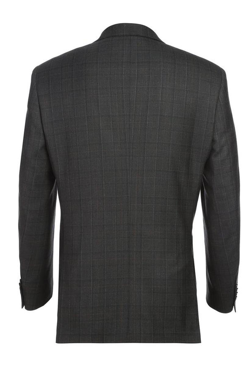 Black Windowpane 2-Button Notch Suit (2-Piece Set)