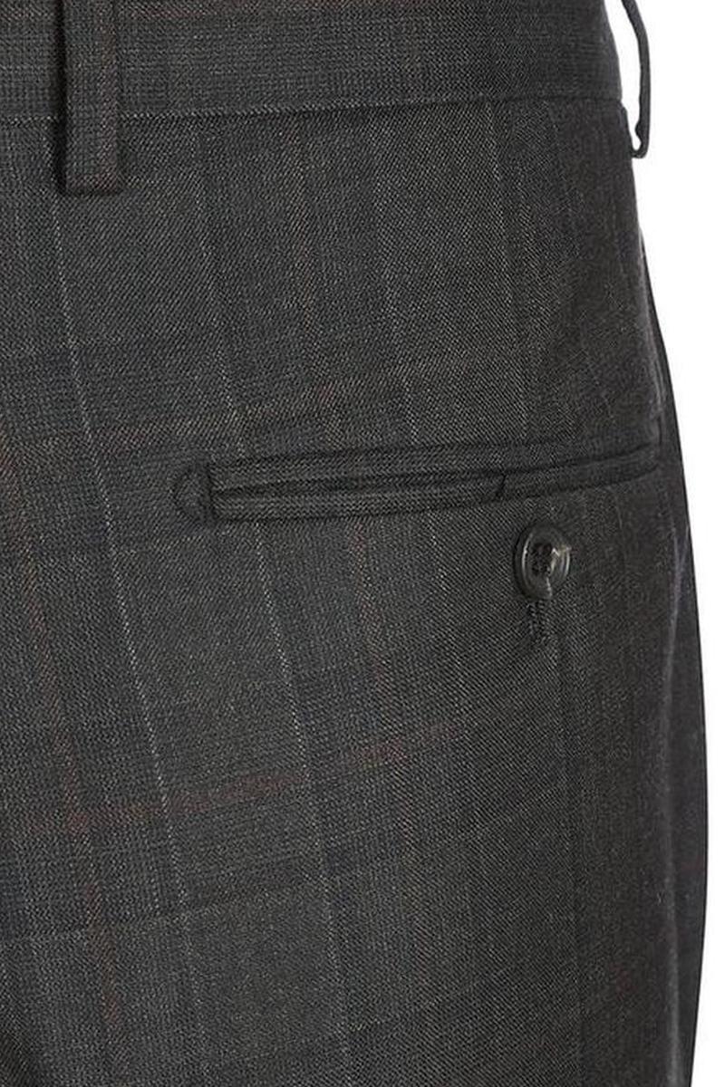 Black Windowpane 2-Button Notch Suit (2-Piece Set)
