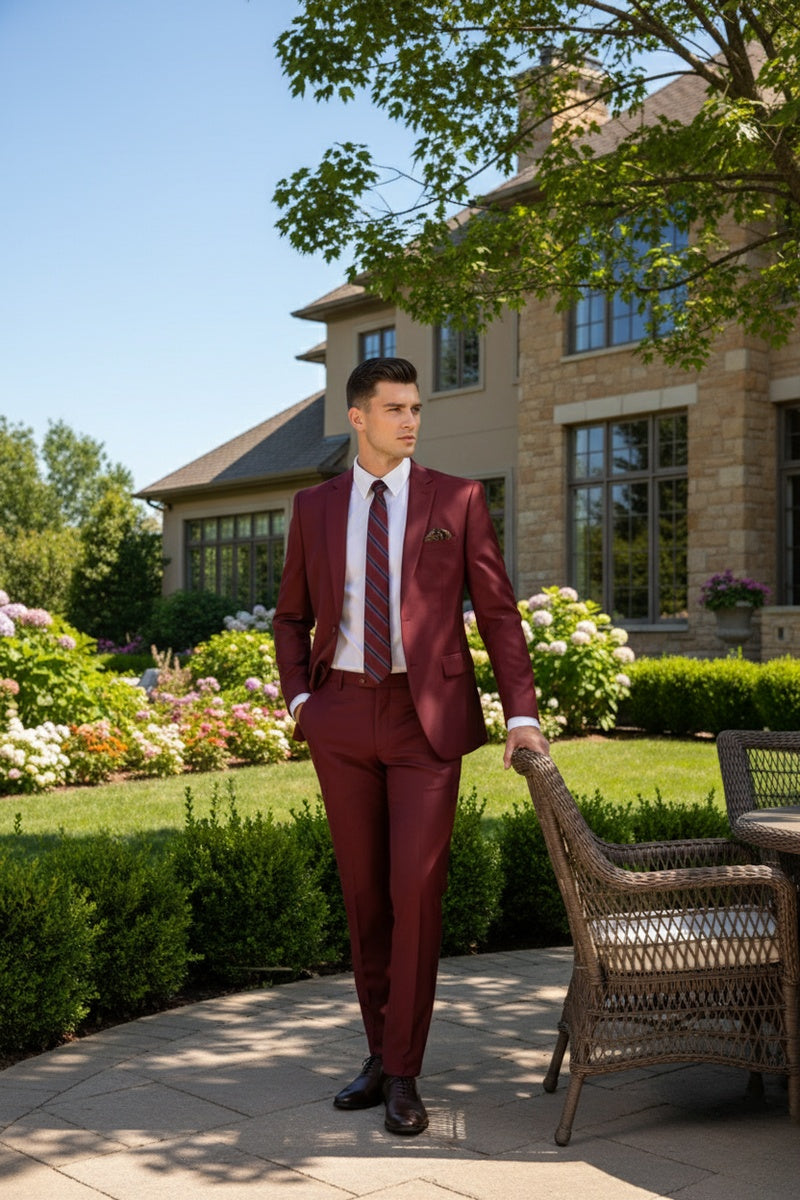 "Versafit" Burgundy Suit (2-Piece Set)