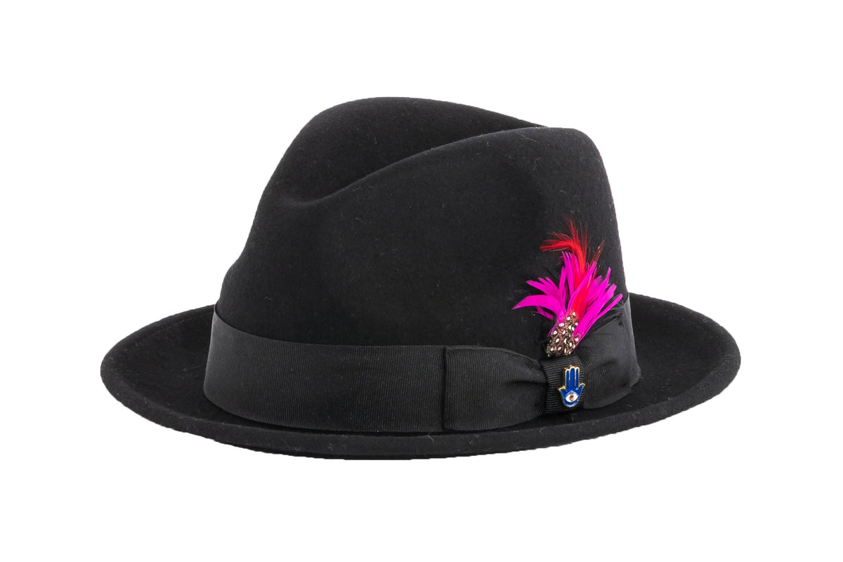 Black Brooks Trilby 100% Australian Wool Crushable Hat
