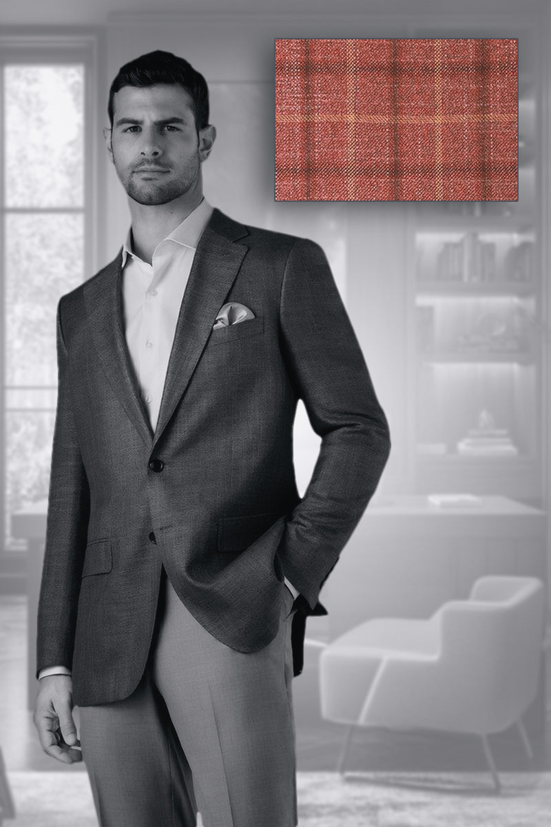 MaxDavoli Cinnamon Plaid Bamboo Jacket