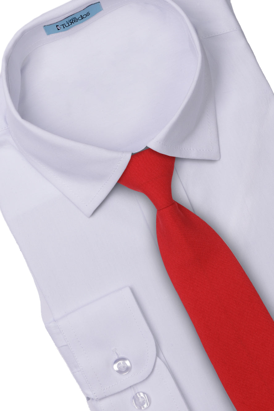 Little Tuxedos "Mason" Kids Red Suit (5-Piece Set)
