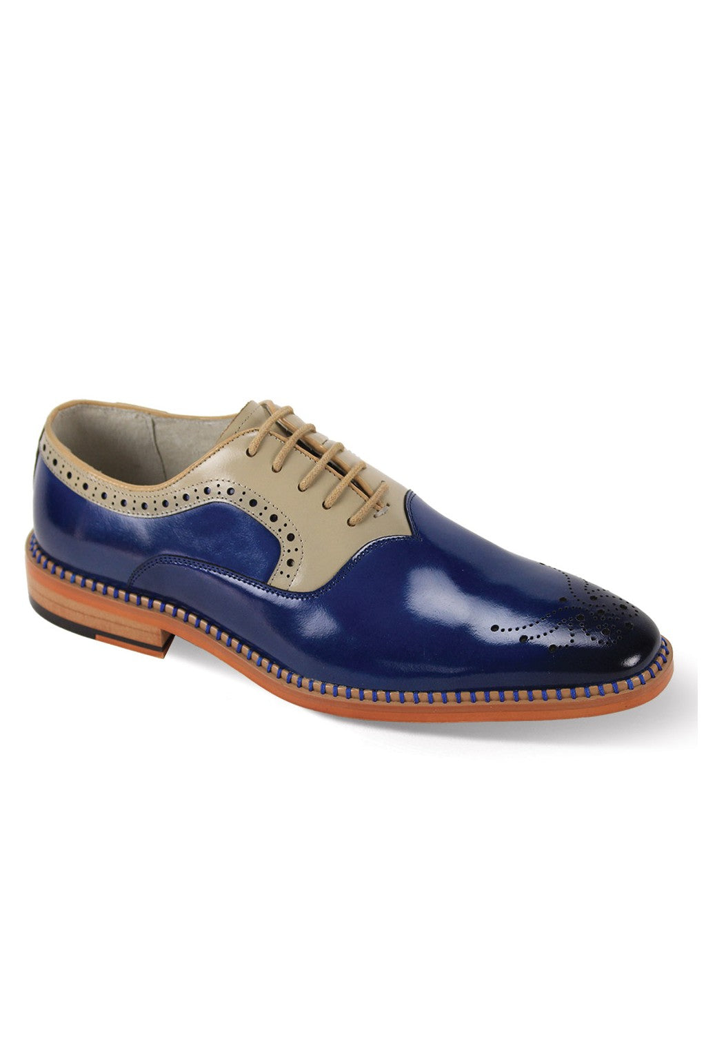 "Sawyer" Cobalt & Natural Dress Shoes
