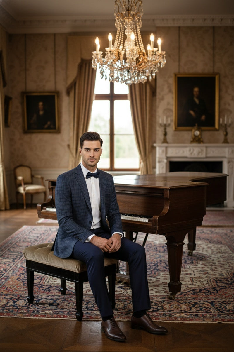 Blue Plaid Sports Jacket