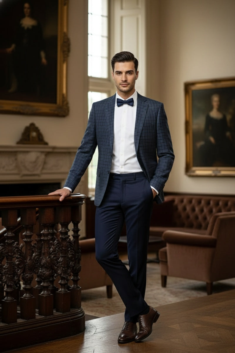 Blue Plaid Sports Jacket