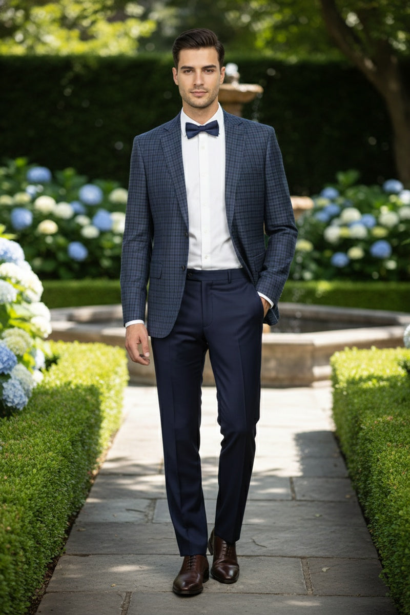 Blue Plaid Sports Jacket