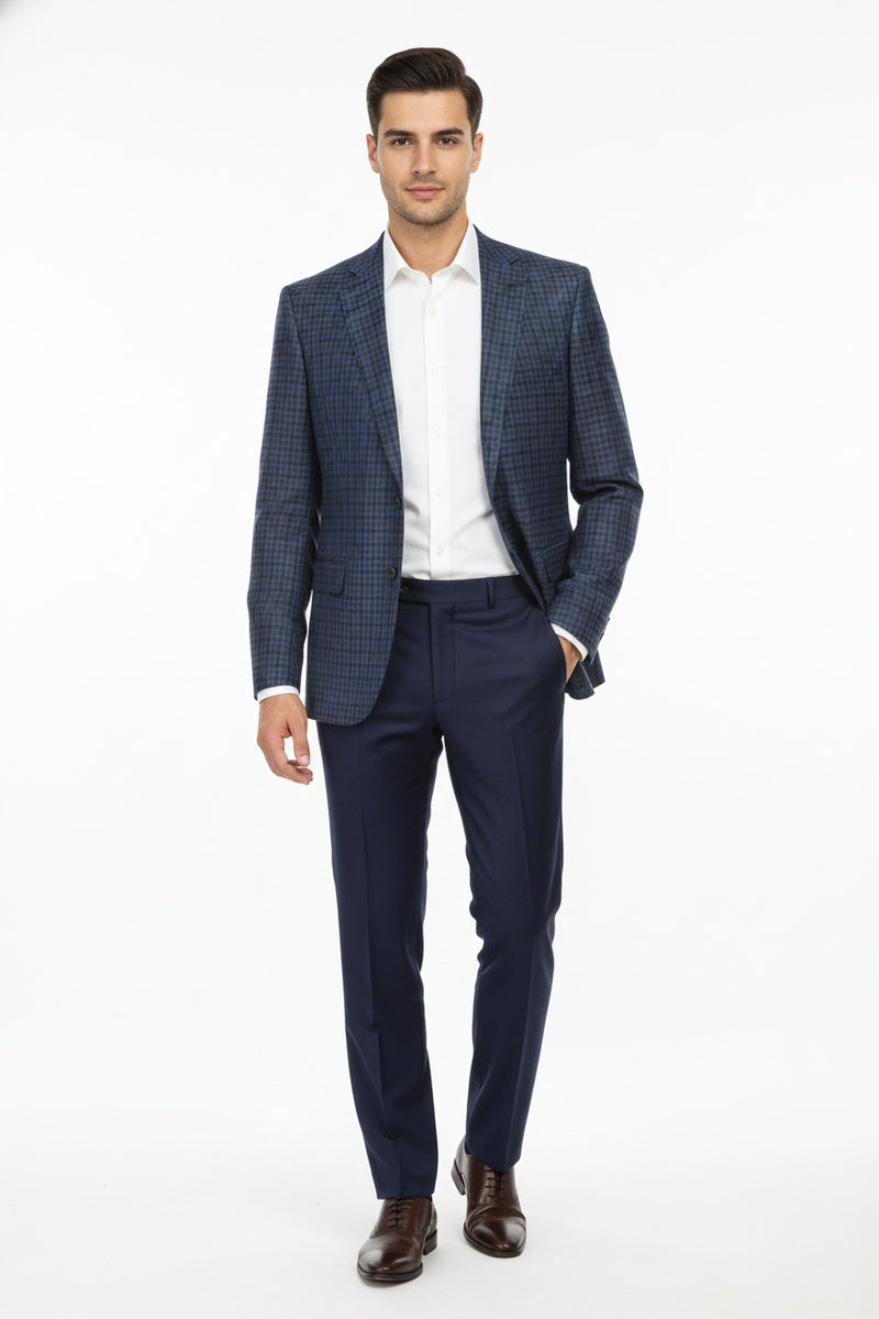 Blue Plaid Sports Jacket