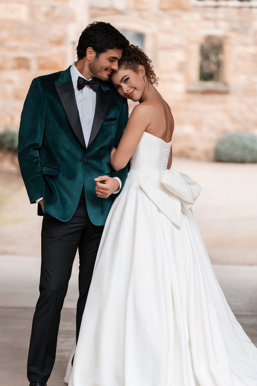 Allure Men Verona Emerald Green Velvet Dinner Jacket (Separates) 54L Slim Allure Men Verona Emerald Green Velvet Dinner Jacket (Separates) 54L Slim